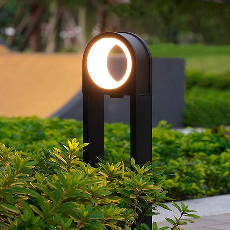 LÁMPARA DE EXTERIOR BOLARDO YARA BLACK LED 10W LUZ CÁLIDA