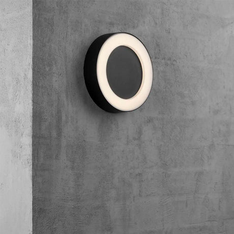 LÁMPARA DE PARED EXTERIOR MARTINA BLACK LED 12W LUZ CÁLIDA
