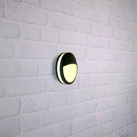 LÁMPARA DE PARED EXTERIOR AFRA BLACK LED 24W LUZ CÁLIDA