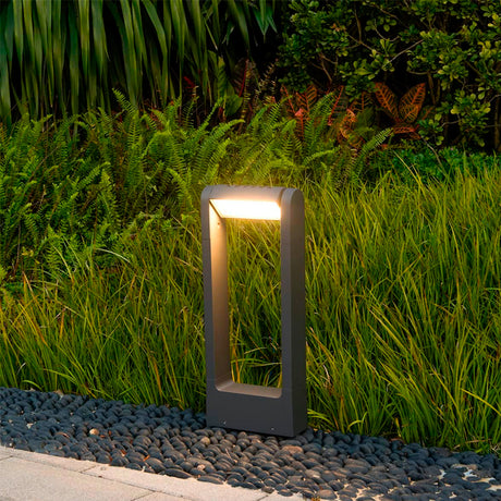 LÁMPARA DE EXTERIOR BOLARDO VANESSA BLACK LED 10W LUZ CÁLIDA