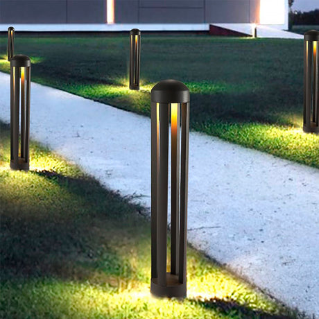 LÁMPARA DE EXTERIOR BOLARDO YASMIN BLACK LED 5W LUZ CÁLIDA