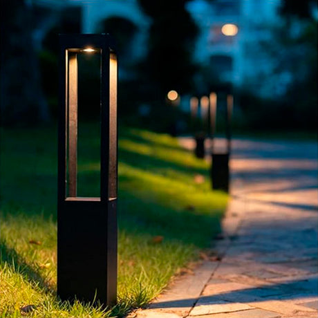 LÁMPARA DE EXTERIOR BOLARDO ZENAIDE BLACK LED 5W LUZ CÁLIDA