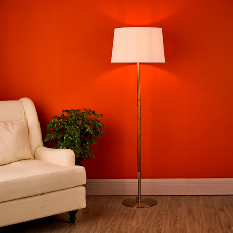 LÁMPARA DE PIE LUNA SILVER CEDRO LED