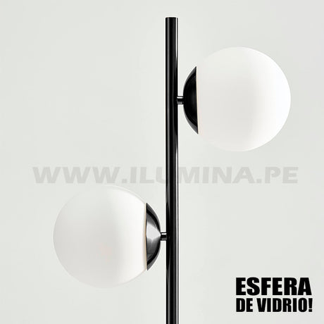 LÁMPARA DE PIE TRAZZO LUX BLACK - SIN FOCOS
