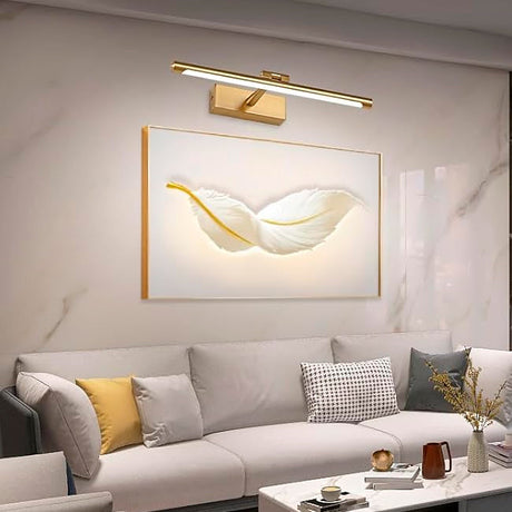 Lámparas para iluminar cuadros articulables. Lámparas de pared para iluminar solo el cuadro de los ambientes. Lámparas de pared de interiores para iluminar retratos en una sala de exposición.