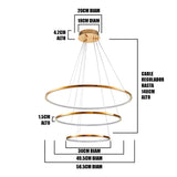 LÁMPARA COLGANTE BRUSELAS GOLD LED + CONTROL REMOTO
