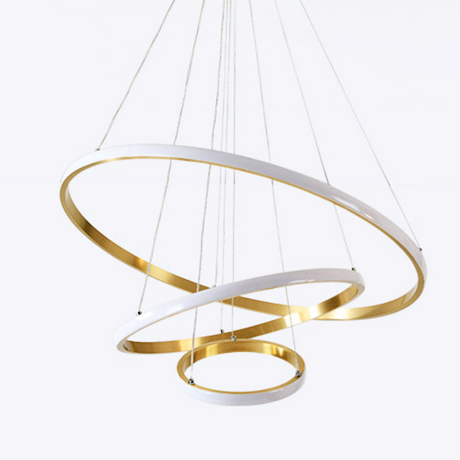 LÁMPARA COLGANTE BARCELONA GOLD LED + CONTROL REMOTO