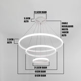 LÁMPARA COLGANTE LED XIMENA WHITE + CONTROL REMOTO