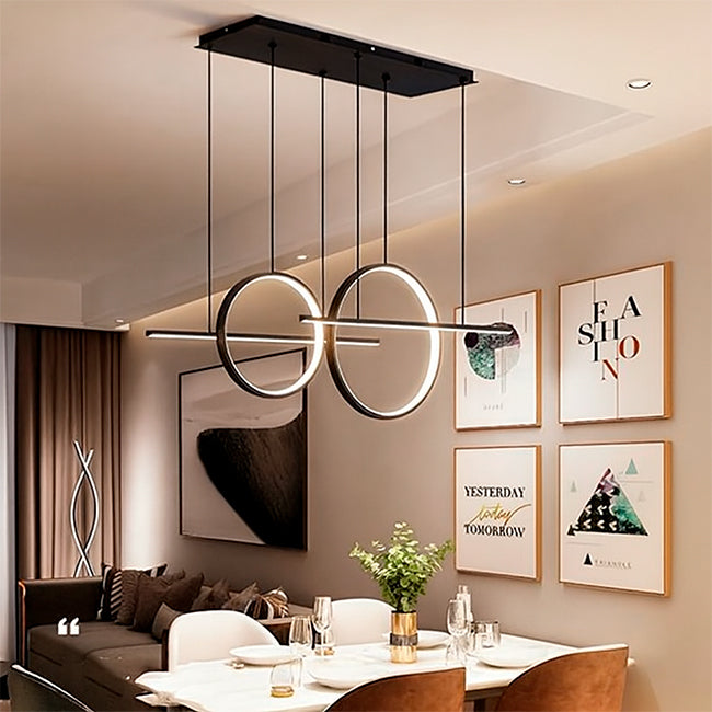 LÁMPARA COLGANTE NEMESIS BLACK LED + CONTROL REMOTO