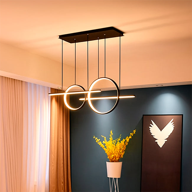 LÁMPARA COLGANTE NEMESIS BLACK LED + CONTROL REMOTO