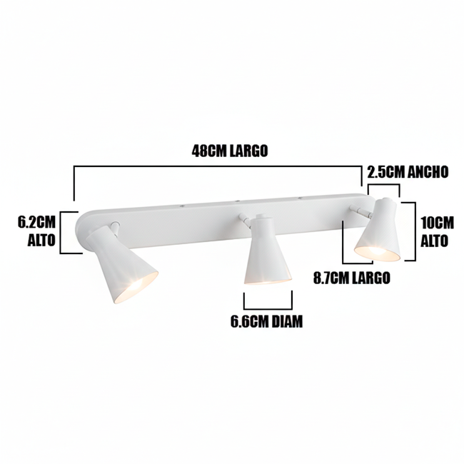 LÁMPARA DE ESPEJO DE PARED 1001-3 WH