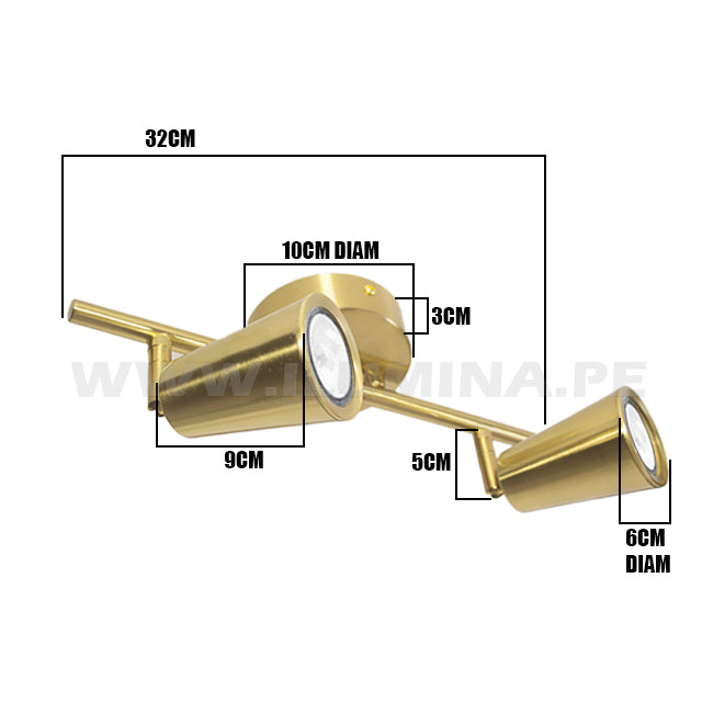 LÁMPARA DE ESPEJO DE PARED 1002-2 GD