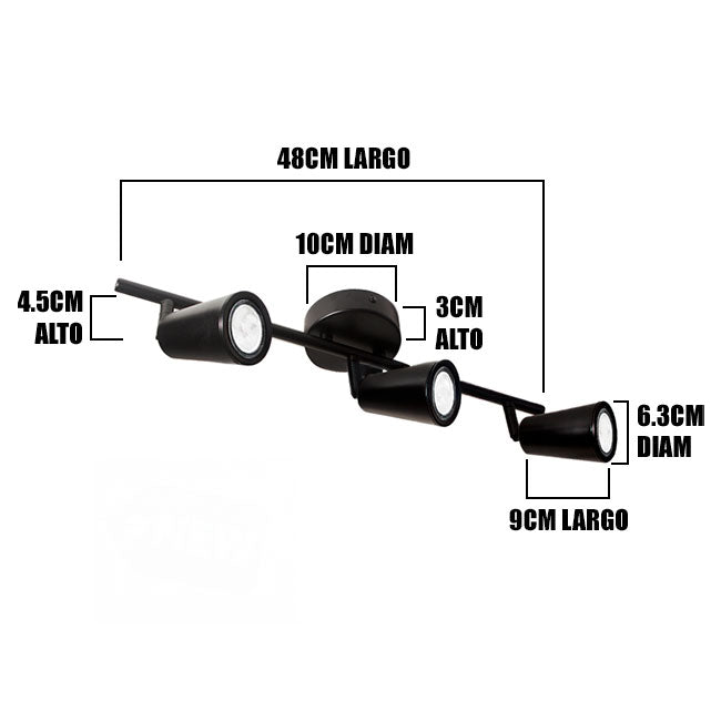 LÁMPARA DE ESPEJO DE PARED 1002-3 BK