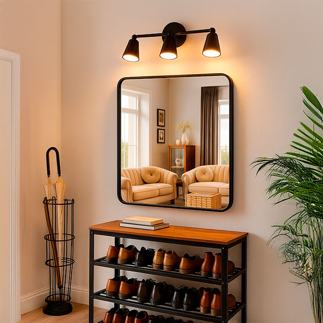 LÁMPARA DE ESPEJO DE PARED 1002-3 BK