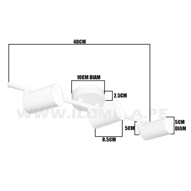 LÁMPARA DE ESPEJO DE PARED 1003-3 WH