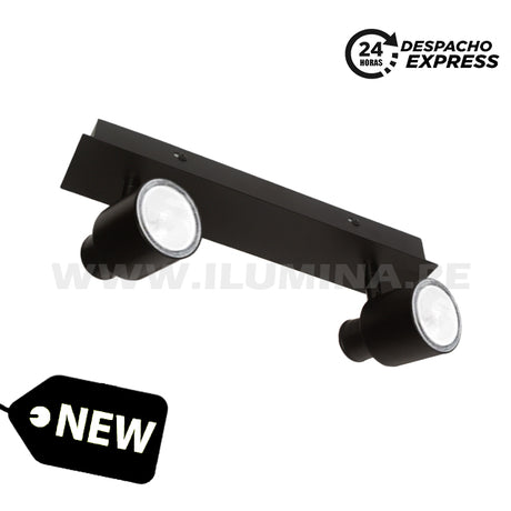 LÁMPARA DE ESPEJO DE PARED JANIRA + DICROICOS LED 6W GU10 LUZ CÁLIDA