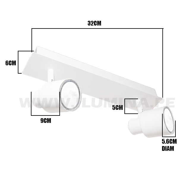 LÁMPARA DE ESPEJO DE PARED 1006-2 WH