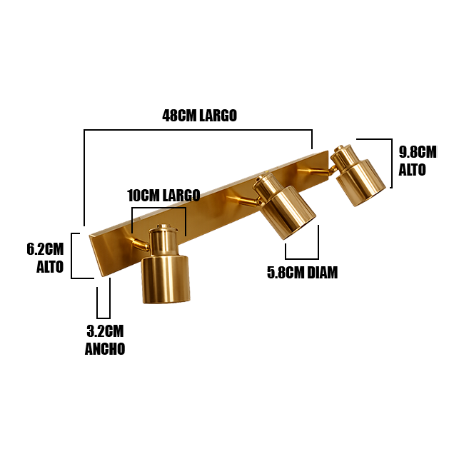 LÁMPARA DE ESPEJO DE PARED 1006-3 GD