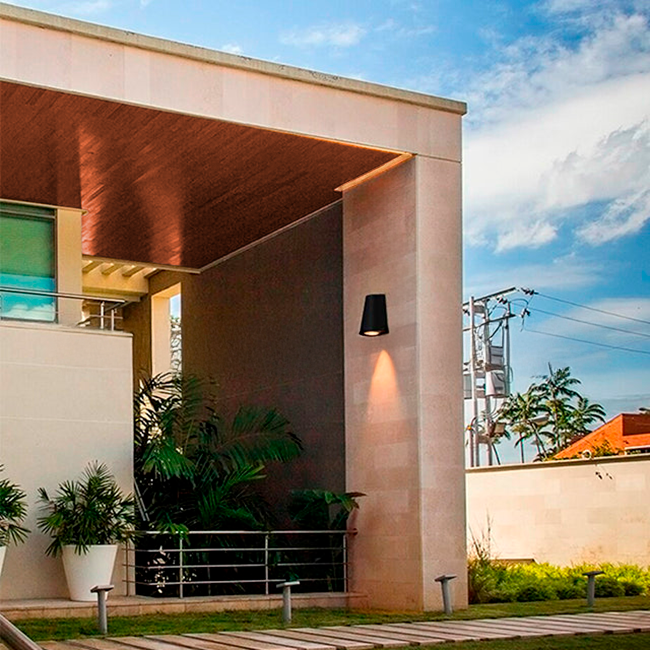 LÁMPARA DE EXTERIOR AFORIEL BLACK LED 10W LUZ CÁLIDA