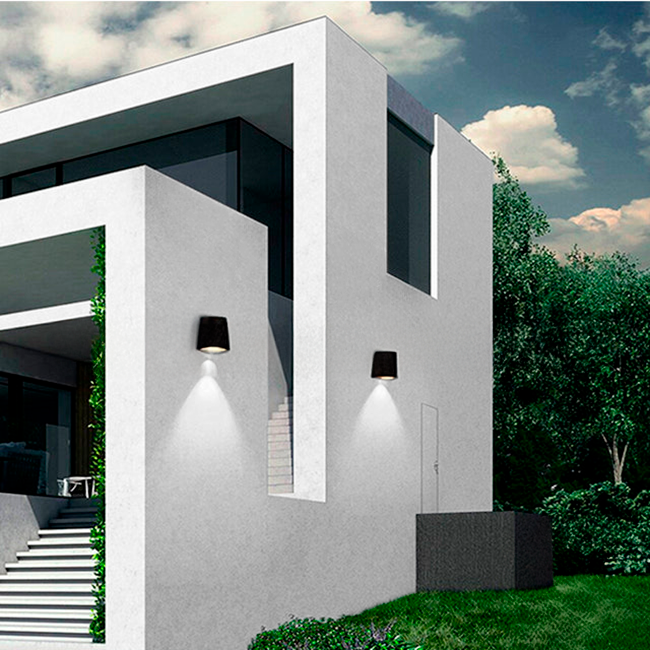 LÁMPARA DE EXTERIOR AFORIEL BLACK LED 10W LUZ CÁLIDA