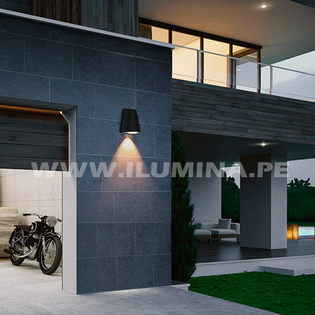 LÁMPARA DE EXTERIOR AFORIEL BLACK LED 10W LUZ CÁLIDA