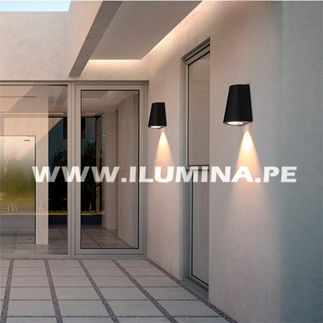 LÁMPARA DE EXTERIOR AFORIEL BLACK LED 10W LUZ CÁLIDA