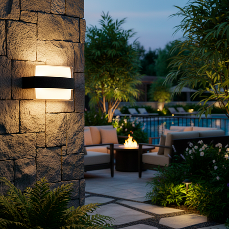 LÁMPARA DE EXTERIOR MORELIA LED BLACK 12W LUZ CÁLIDA