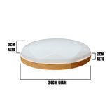 LÁMPARA DE TECHO KEYLLA WOOD LED 24W + CONTROL REMOTO