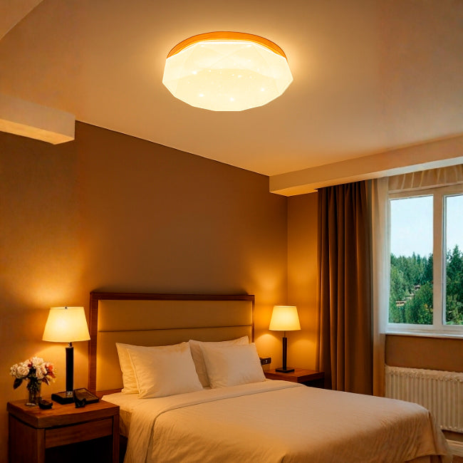 LÁMPARA DE TECHO KEYLLA WOOD LED 24W + CONTROL REMOTO