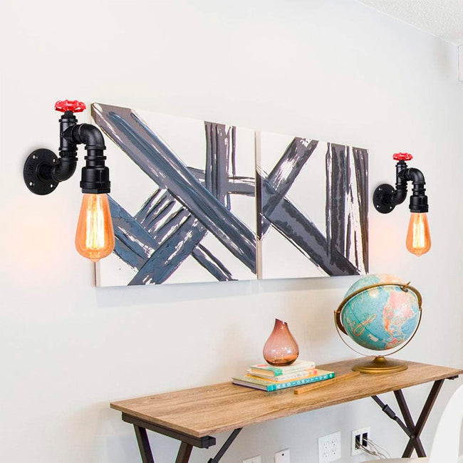 LÁMPARA DE PARED INTERIOR RENATA VINTAGE BLACK LED