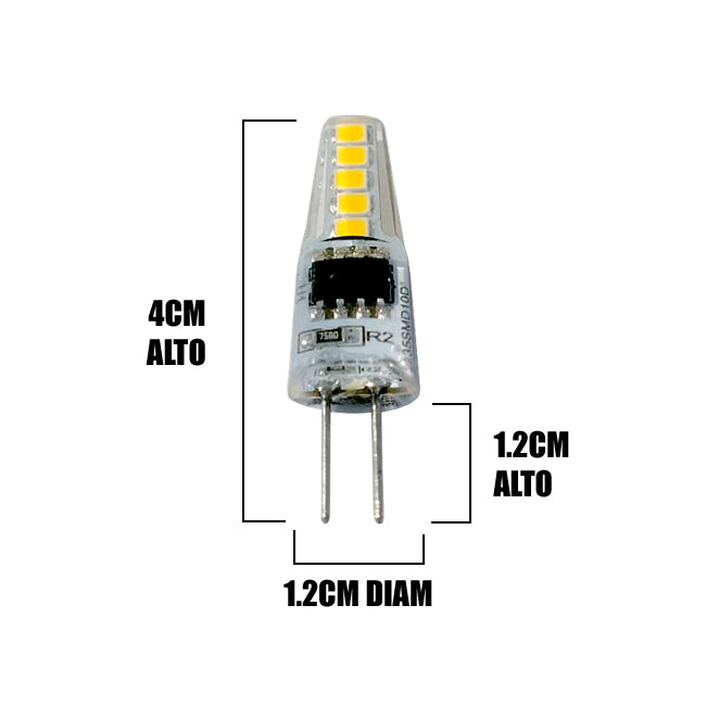 FOCO LED SMD 2W G4 ECOLAMPS LUZ CÁLIDA