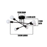 LÁMPARA DE TECHO TERESA BLACK LED / SIN FOCO