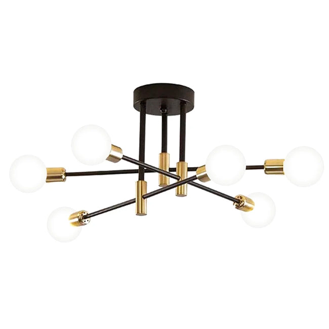 LÁMPARA DE TECHO TERESA BLACK AND GOLD LED / SIN FOCO