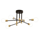 LÁMPARA DE TECHO TERESA BLACK AND GOLD LED / SIN FOCO