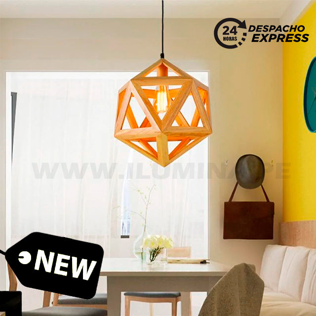 LÁMPARA COLGANTE WOOD LAUREN NATURAL – i-Lumina