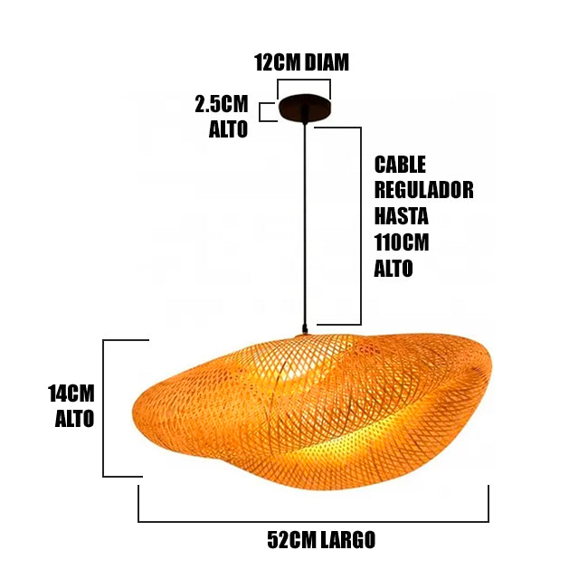 LÁMPARA COLGANTE BAMBÚ NATURAL ROXANA