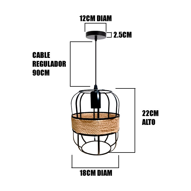 LÁMPARA COLGANTE JAULA PATRICIA