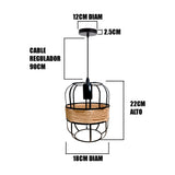 LÁMPARA COLGANTE JAULA PATRICIA