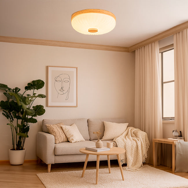 LÁMPARA DE TECHO NOVA WOOD LED 24W + CONTROL REMOTO