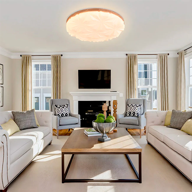 LÁMPARA DE TECHO MARICIELO WOOD LED 24W + CONTROL REMOTO