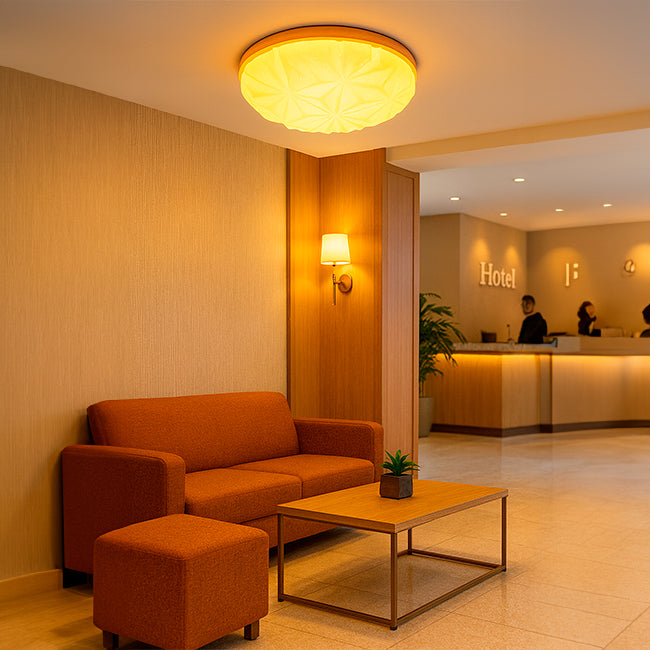 LÁMPARA DE TECHO MARICIELO WOOD LED 24W + CONTROL REMOTO