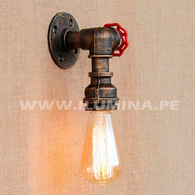 LÁMPARA DE PARED INTERIOR BRUNELLA VINTAGE BLACK LED