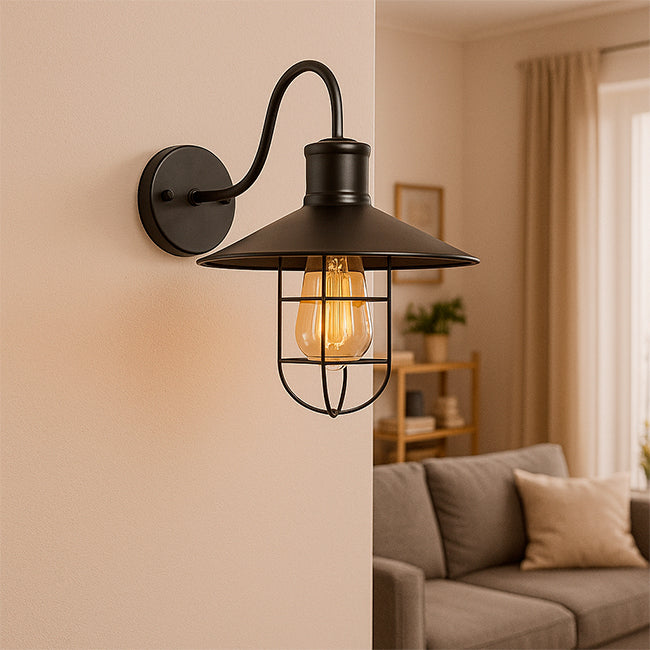 LÁMPARA DE PARED INTERIOR MILANO BLACK LED