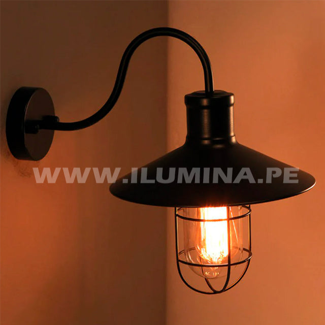 LÁMPARA DE PARED INTERIOR MILANO BLACK LED