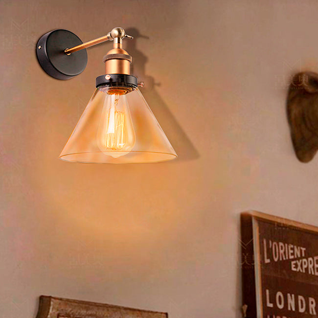 LÁMPARA DE PARED INTERIOR URIEL BLACK AND GOLD