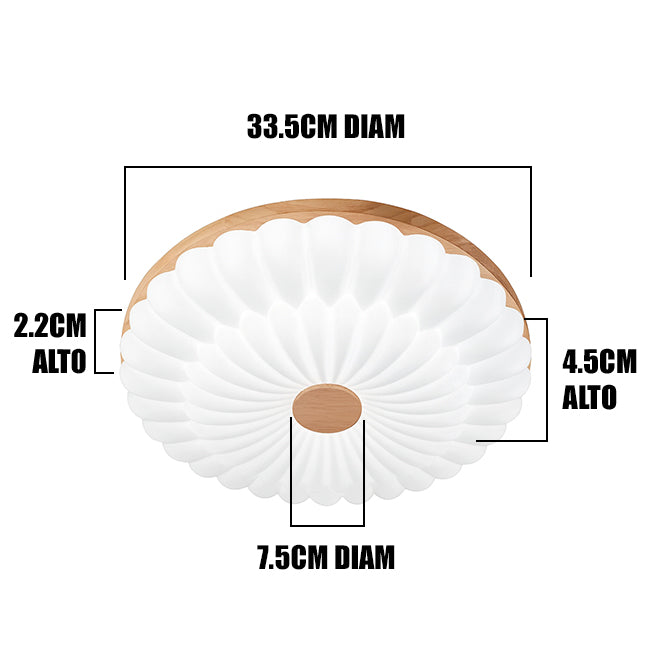 LÁMPARA DE TECHO GRETEL WOOD LED 24W + CONTROL REMOTO