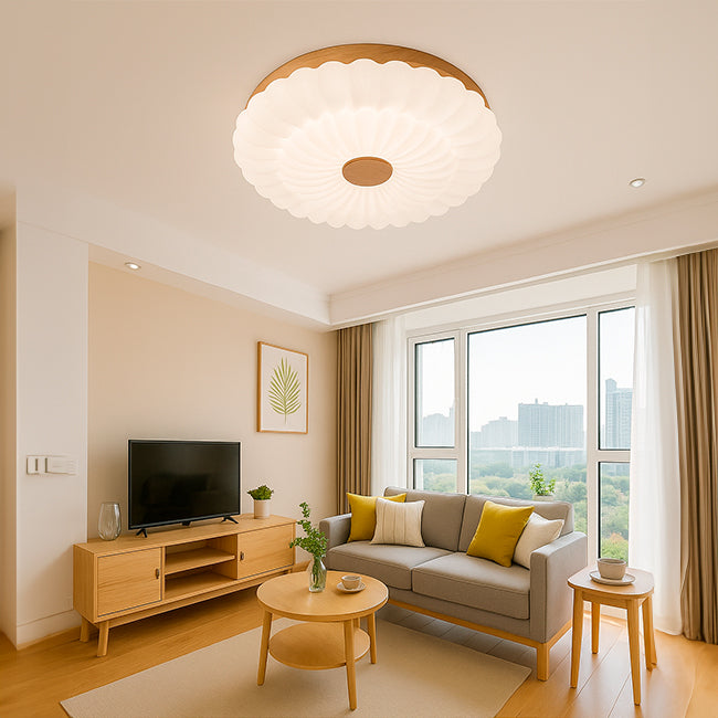 LÁMPARA DE TECHO GRETEL WOOD LED 24W + CONTROL REMOTO