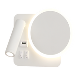 LÁMPARA DE PARED INTERIOR DEBORA LED 6W + USB Y LUZ INTERMEDIA DE LECTURA LED 3W