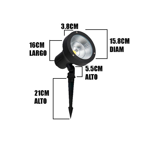 LUMINARIA ESTACA PARA JARDÍN VITTORIA LED 15W ORIENTABLE LUZ CÁLIDA