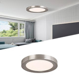 PANEL LED PLATEADO CIRCULAR 12W ADOSABLE SIMPLE LUZ BLANCA 6500K